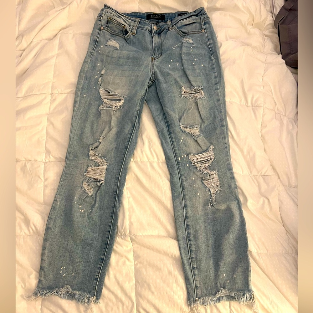 Judy Blue Distressed Boyfriend Jeans
